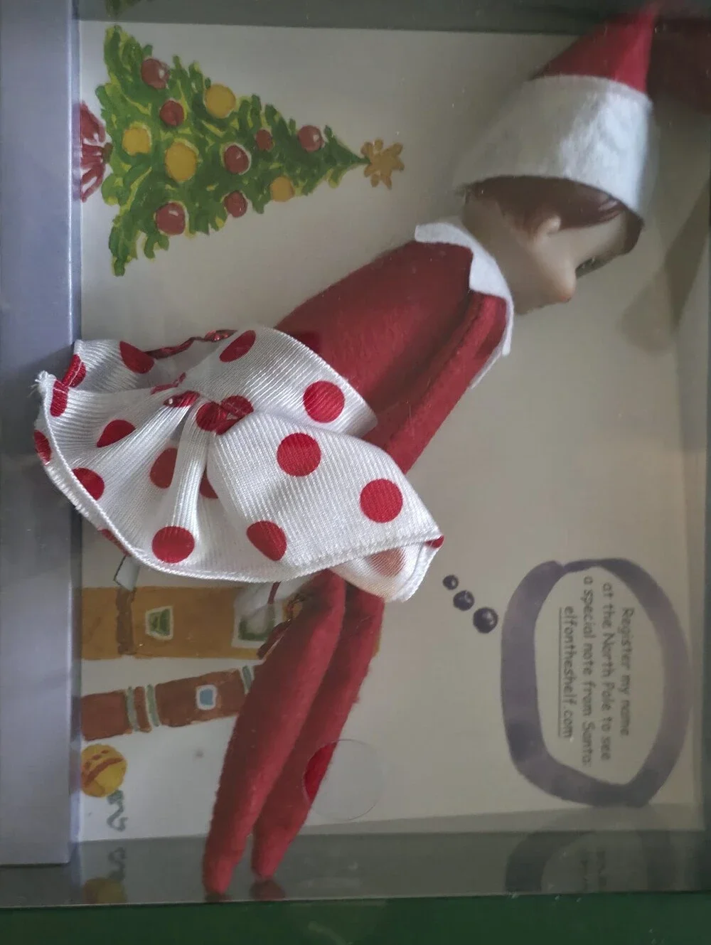 Children's Book and Elf Set - White/Red